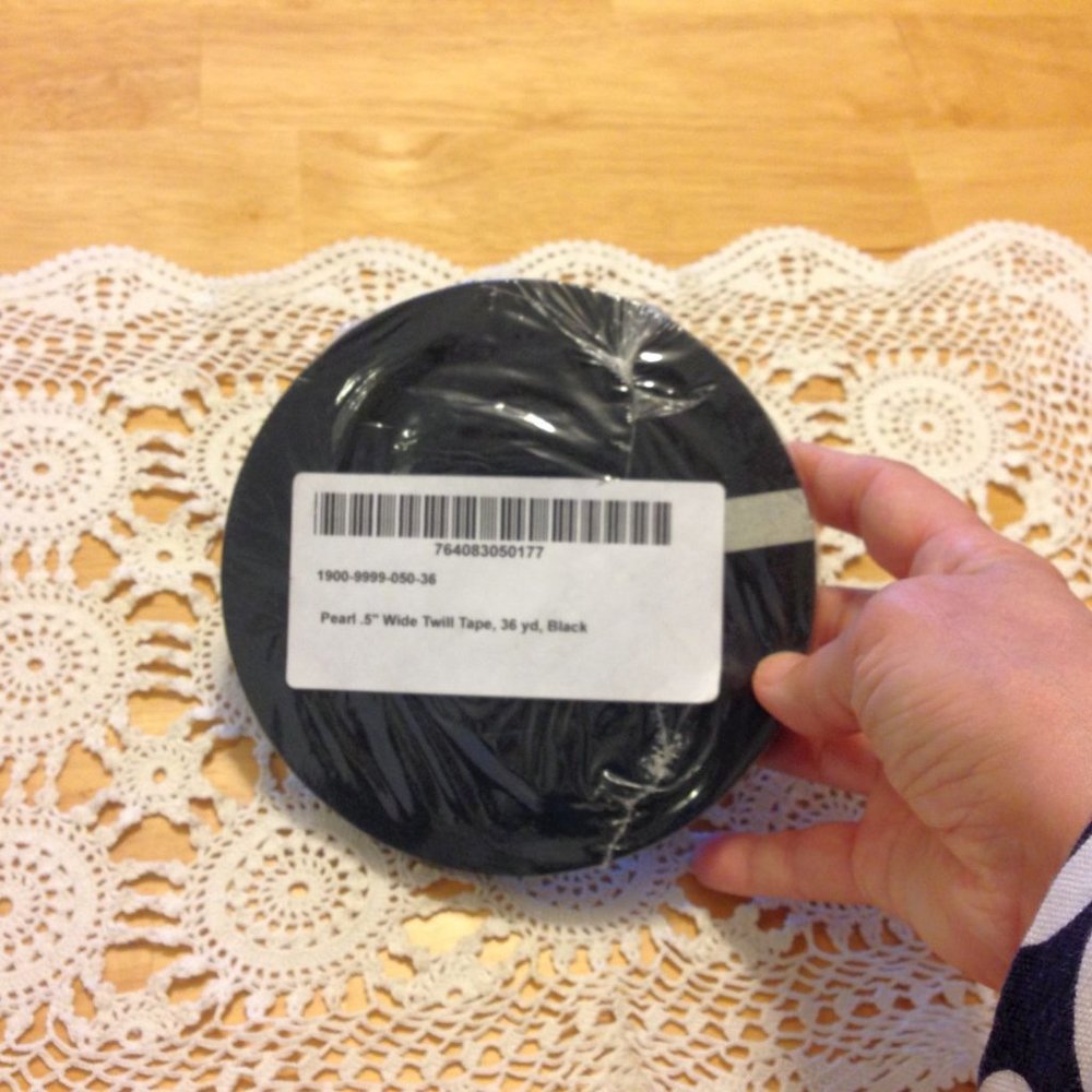 New Black Twill Tape roll,  36 yards